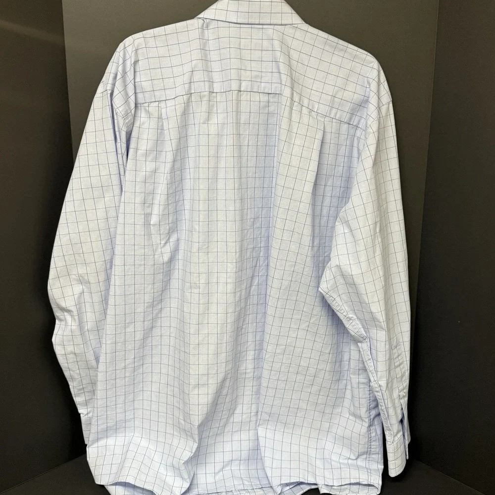 Synergy Performance Mens Dress Shirt 18 1/2 35/36 Long Sleeve Check Non Iron - Picture 6 of 6